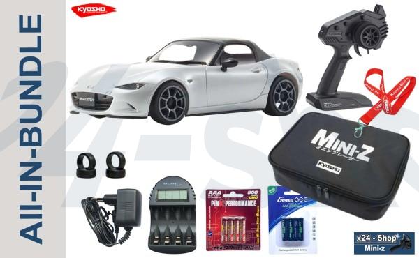 ALL-IN-BUNDLE Mini-z RWD Mazda Roadster ceramic metallic | 32341PW_x24AIB