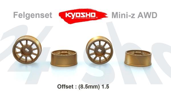 Felgenset Mini-z AWD 10-Speichen-Design gold | x24FS1515g